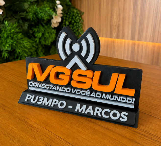 Placa de Mesa IVG SUL com Indicativo Personalizado
